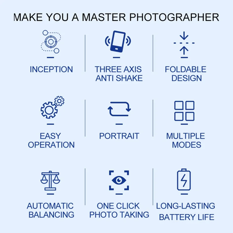 F11 Lite Foldable Handheld Stabilizer Anti-Shake Gimbal 3-Axis for Smartphone Vlogging / Live Streaming