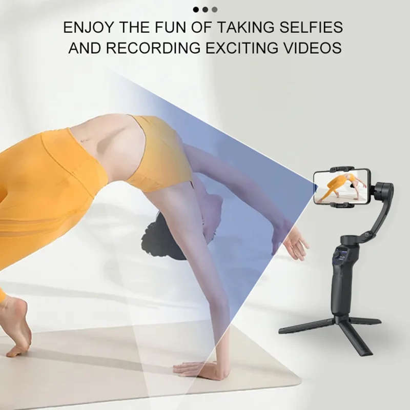 F11 Lite Foldable Handheld Stabilizer Anti-Shake Gimbal 3-Axis for Smartphone Vlogging / Live Streaming