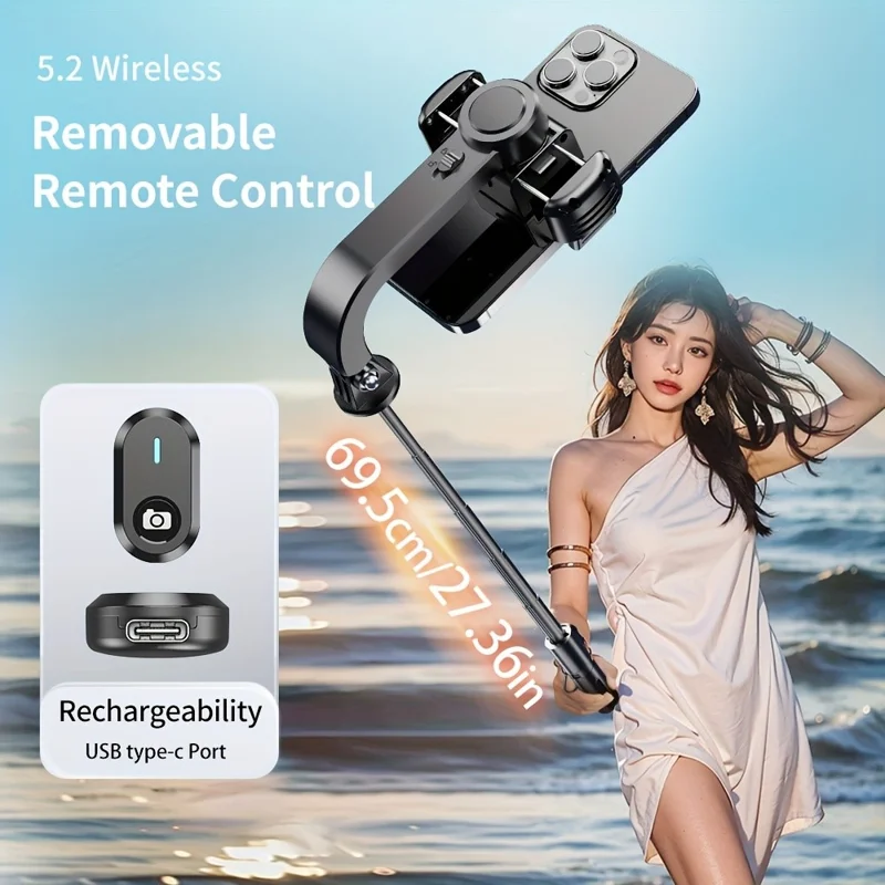 Q30 Selfie Stick Stabilizer Anti Shake Extendable Handheld Tripod for Smartphones  /  Photography  /  Vlogging