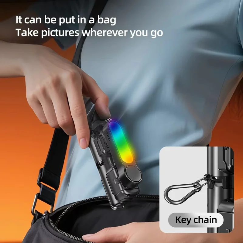 Q33 Mini Tripod Selfie Stick Stabilizer Anti-Shake with Fill Light  /  Remote Control for Photography