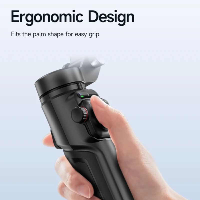 M06 جهاز يدوي مستقر ثلاثي المحاور للهاتف الذكي مع تتبع ذكي للوجه وعصا سيلفي قابلة للتمديد ومزودة بإضاءة مساعدة