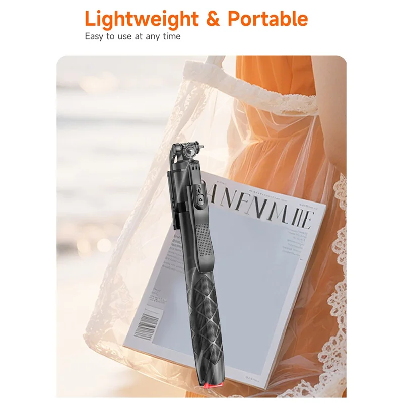 عصا سيلفي قابلة للتمديد من سبائك الألمنيوم L16TT، حامل أرضي تلقائي مضاد للهزة لتصوير بانورامي