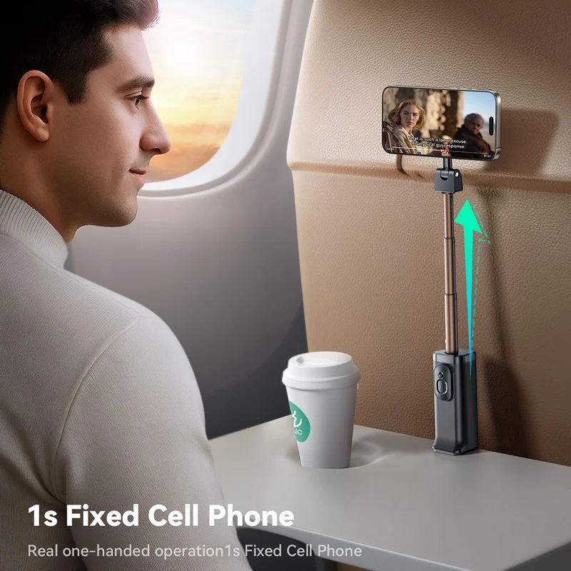 JOYROOM JR -ZS509 360 Degree Rotation Magnetic Selfie Stick Travel Phone Holder with Bluetooth-compatible Remote