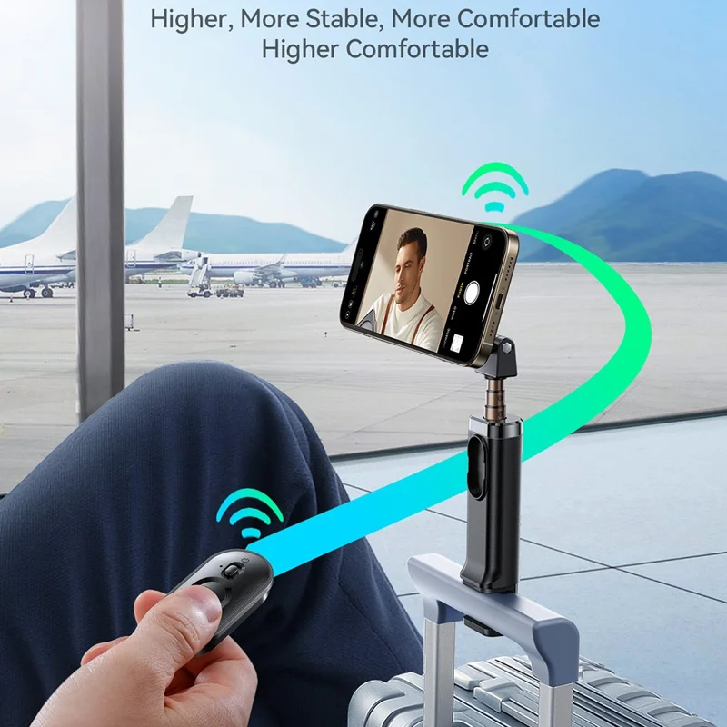 JOYROOM JR -ZS509 360 Degree Rotation Magnetic Selfie Stick Travel Phone Holder with Bluetooth-compatible Remote