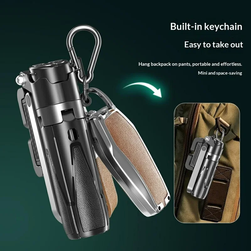 P15-Y Mini Selfie Stick with Single K Pocket Lights / Remote Control, Portable Extendable Phone Tripod Stand - Black