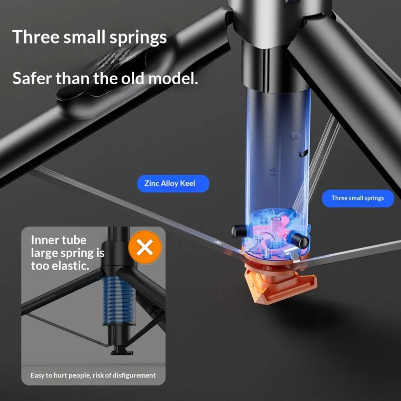 P61 Stretchable Selfie Stick Auto Pop-Up Cell Phone Tripod Stand with Remote Control for Live Streaming / Video Recording