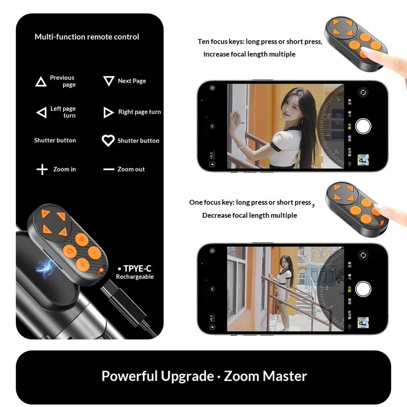 P29D Portable Selfie Stick with RGB Fill Light for Live Streaming Cell Phone Tripod Stand Support Remote Control