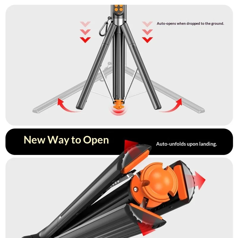 P29 Portable Selfie Stick Tripod Phone Holder with Remote Control Extendable Monopod for Live Streaming  /  Photography