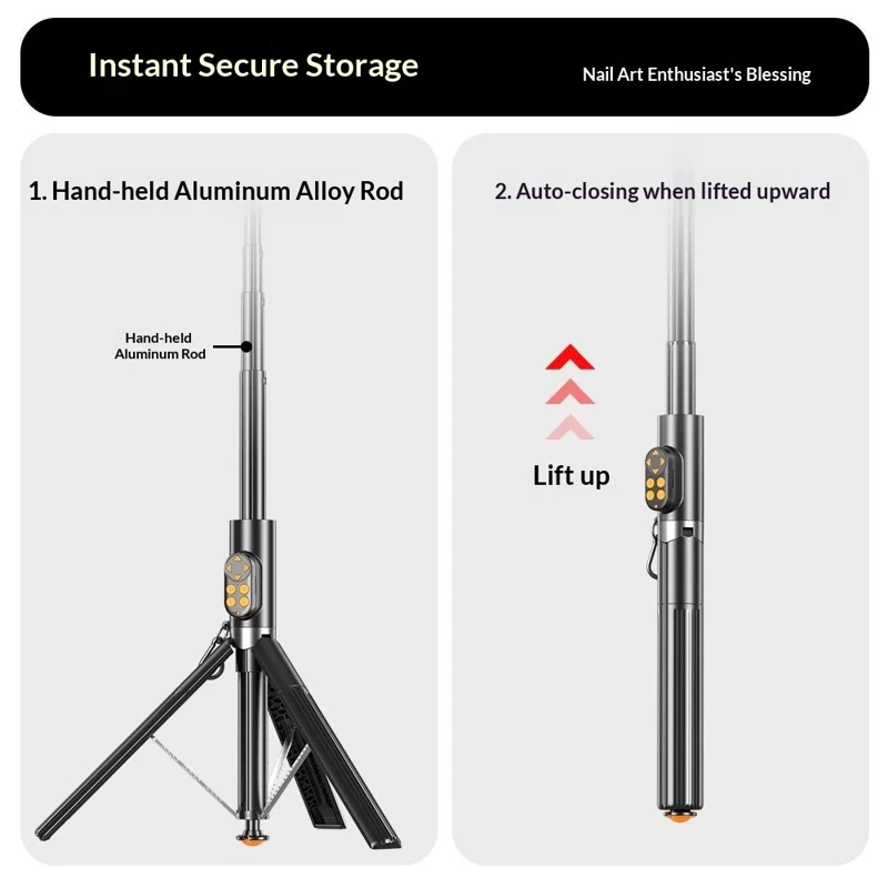 P29 Portable Selfie Stick Tripod Phone Holder with Remote Control Extendable Monopod for Live Streaming  /  Photography