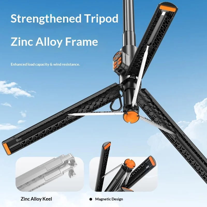 P29 Portable Selfie Stick Tripod Phone Holder with Remote Control Extendable Monopod for Live Streaming  /  Photography