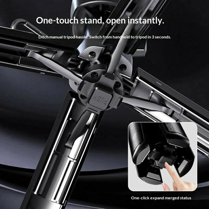 FUNSNAP P30 Taschenselfie-Stick 42 cm ausziehbar mit 4-Bein-Stativ und Bluetooth-kompatibler Fernbedienung für Smartphone