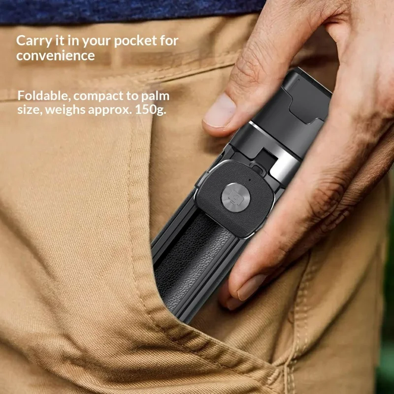 FUNSNAP P30 Taschenselfie-Stick 42 cm ausziehbar mit 4-Bein-Stativ und Bluetooth-kompatibler Fernbedienung für Smartphone