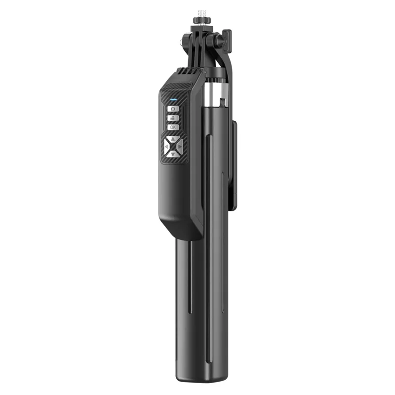 P18TK Selfie Stick con Luz de Relleno Cuadrada Individual, Estabilizador de Mano, Trípode de Emergencia para Transmisiones en Vivo - Negro