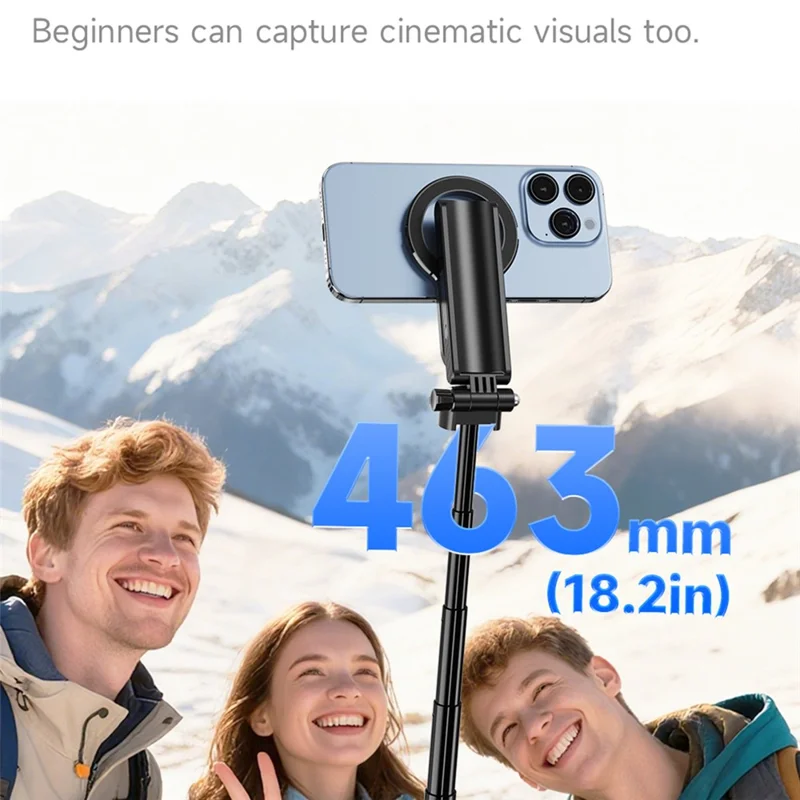 CYKE F08 Magnetic Phone Holder Mini Selfie Stick Stretchable 4-Leg Tripod Stand with Bluetooth-compatible Remote