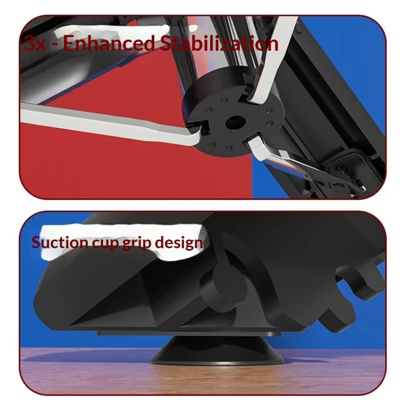 P99X Selfie Stick Tripod Ring Light 360-Degree Rotating 8 inch Square Lamp for Live Streaming  /  Smartphone Photography - Black