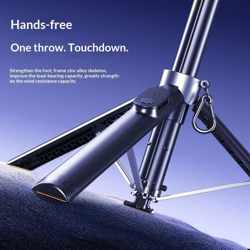 P61Q Live Streaming Selfie Stick Tripod Lamp 10 Inch Ring Light with Remote for Photography / Video Recording - Black