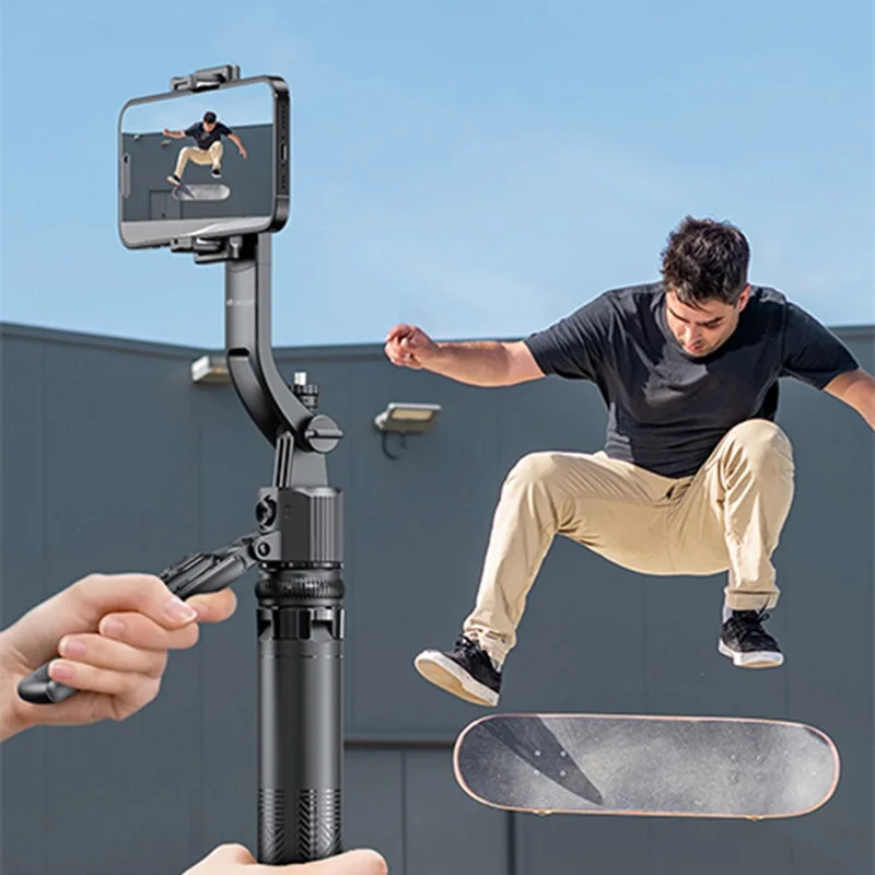 DEVIA ES086 / C17 AI Smart Tracking Gimbal Selfie Stick with Live Streaming Tripod Stand - Black