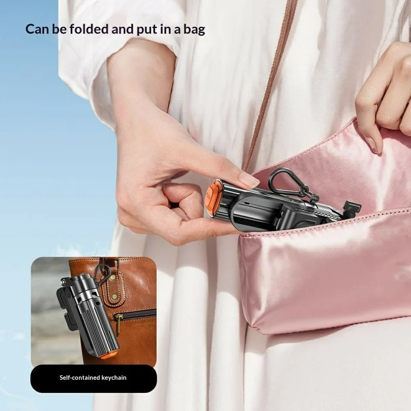 T13Y Bluetooth Selfie Stick Extensible Trípode de Aleación de Zinc Autoabrible Soporte para Teléfono - Negro