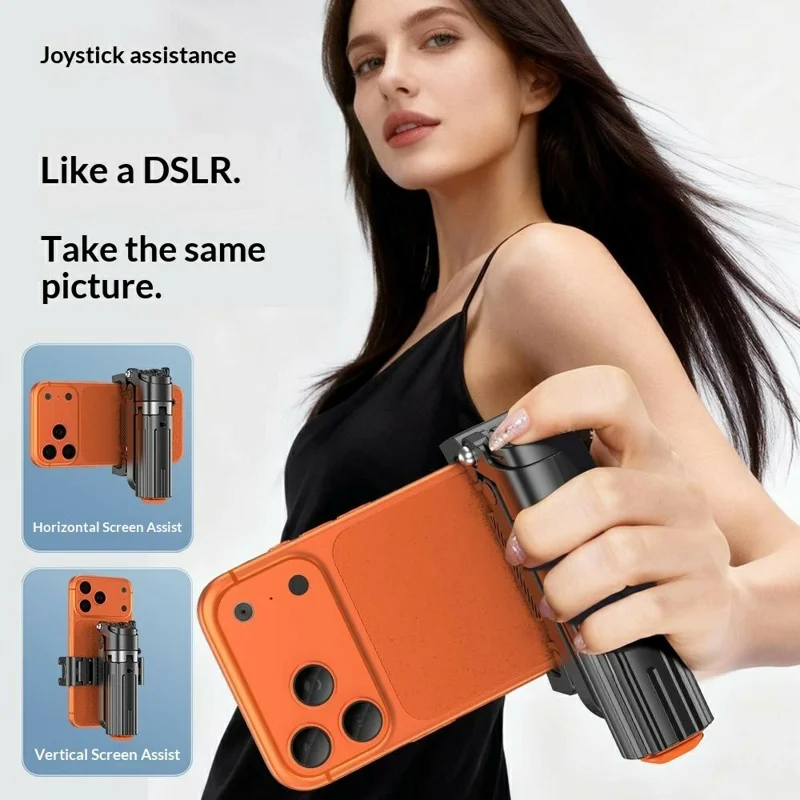 T13Y Bluetooth-kompatibles Selfie-Stick-Stativ mit RGB-Fülllicht, automatischer Öffnung, Handy-Griffhalter – Schwarz