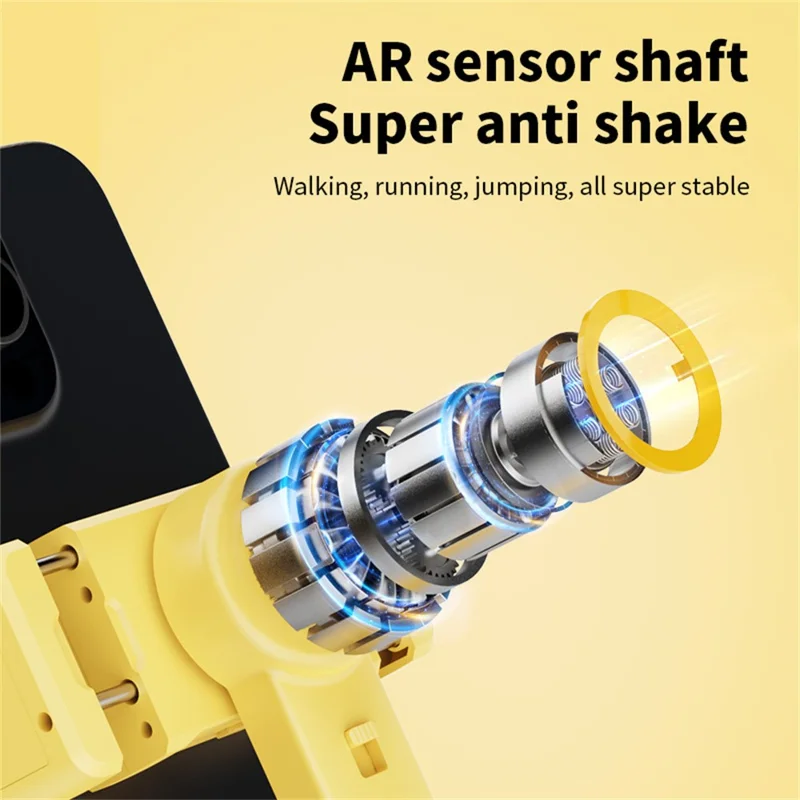 KT08 Phone Gimbal Stabilizer with Single Magnetic Fill Light Bluetooth-compatible Remote Control Anti-shake Tripod Selfie Stick