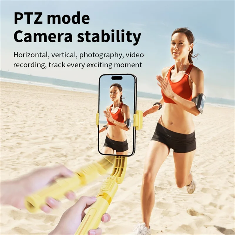 KT08 Phone Gimbal Stabilizer with 2Pcs Magnetic Fill Light Bluetooth-compatible Remote Control Anti-shake Tripod Selfie Stick
