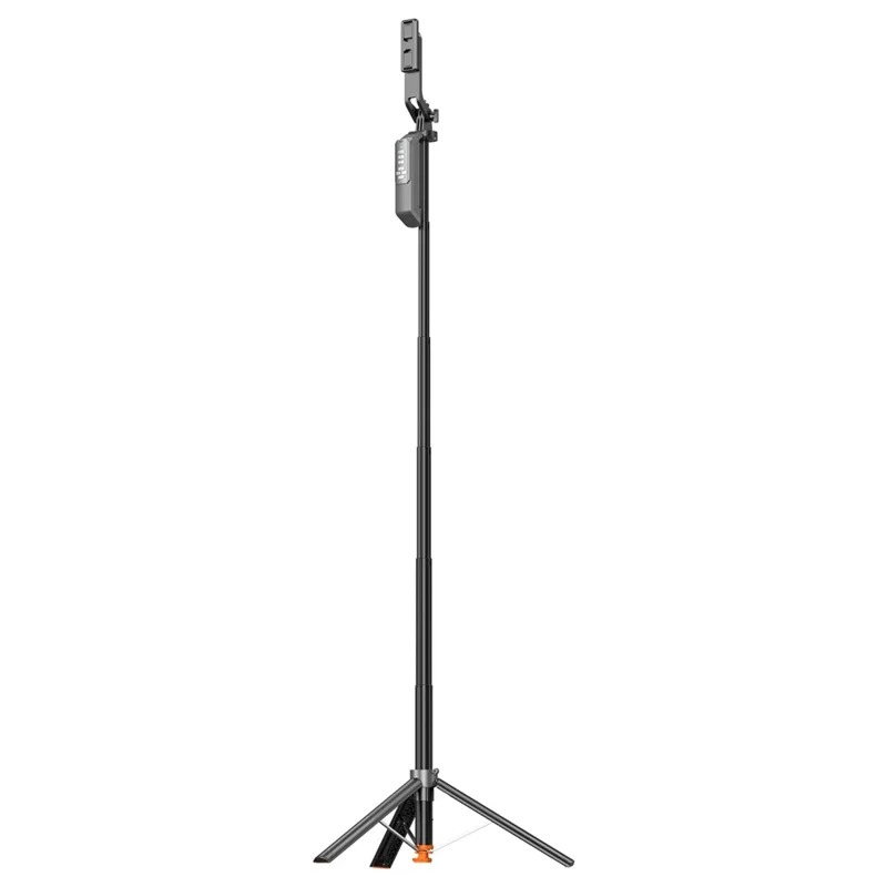 T02TK 360 Degrees Rotation Selfie Stick Tripod with 2Pcs Detachable Beauty Lights Bluetooth-compatible Remote Control Phone Tripod Stand - Black