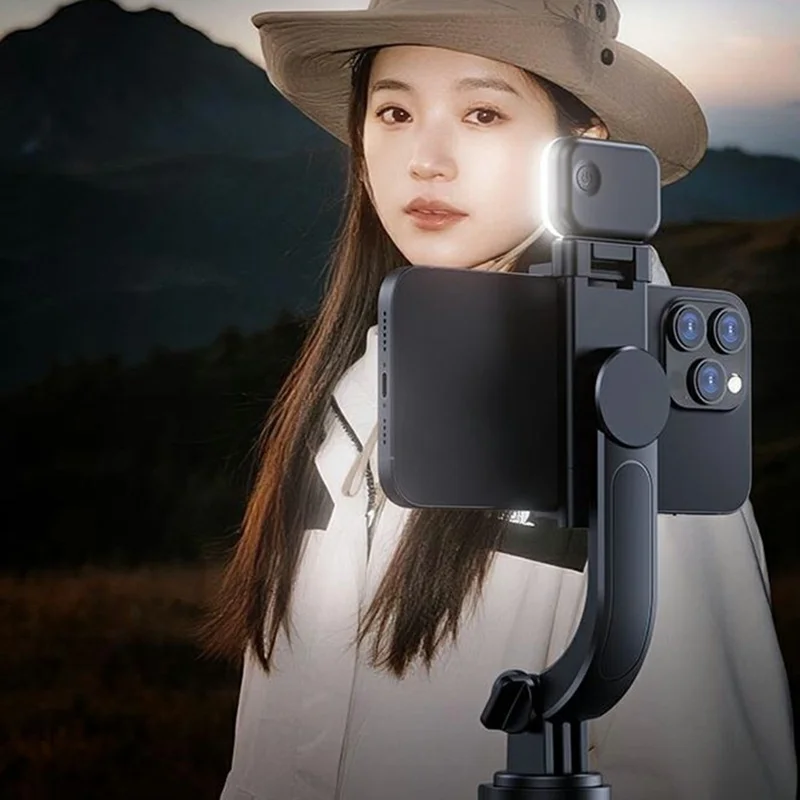 X188 Bluetooth-compatible Selfie Stick with LED Light & Remote Control Anti-Shake 1.88m Extendable Tripod for Photography - Black