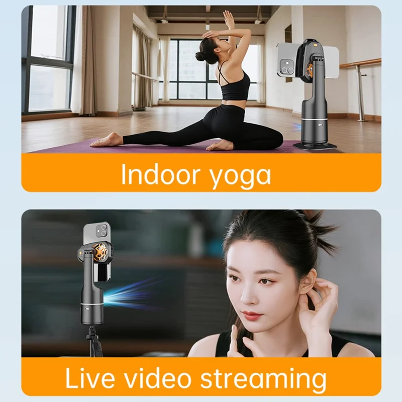 Q15 Phone Cooling Gimbal 360 Degree Auto Tracking Gimbal AI Face Follow Shooting Stabilizer for Live Streaming Vlog