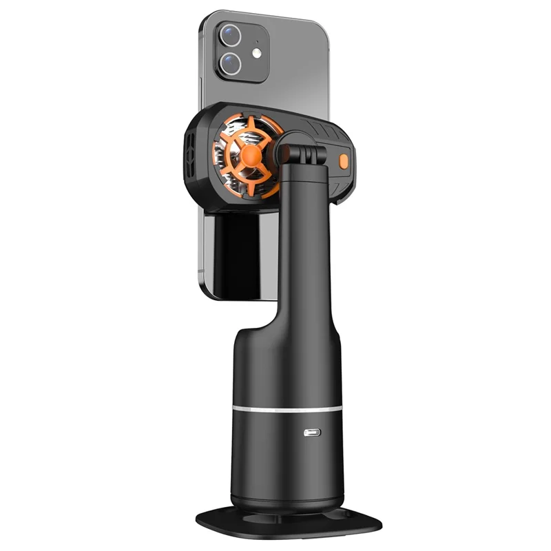 Q15 Phone Cooling Gimbal 360 Degree Auto Tracking Gimbal AI Face Follow Shooting Stabilizer for Live Streaming Vlog
