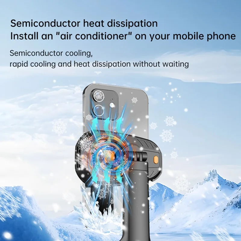 Q15 Phone Cooling Gimbal 360 Degree Auto Tracking Gimbal AI Face Follow Shooting Stabilizer for Live Streaming Vlog