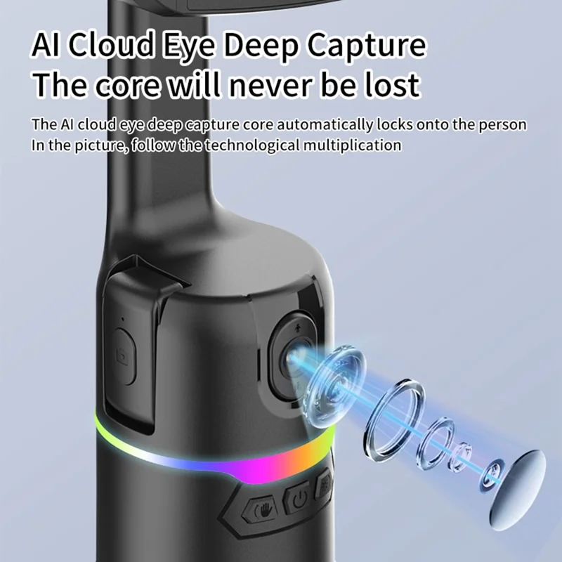 Q15 Phone Cooling Gimbal 360 Degree Auto Tracking Gimbal AI Face Follow Shooting Stabilizer for Live Streaming Vlog