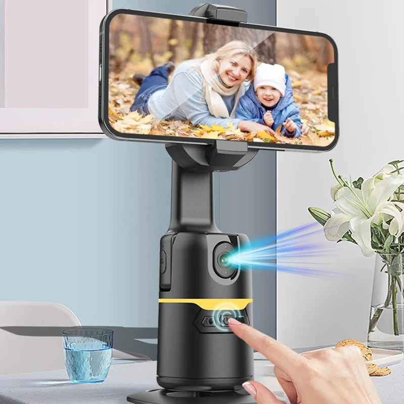 Q15 Phone Cooling Gimbal 360 Degree Auto Tracking Gimbal AI Face Follow Shooting Stabilizer for Live Streaming Vlog
