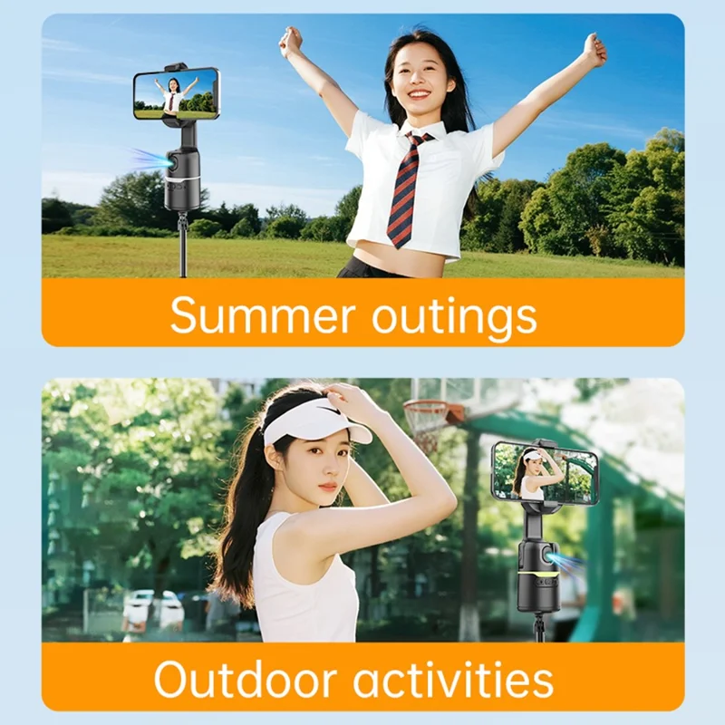Q15 Phone Cooling Gimbal 360 Degree Auto Tracking Gimbal AI Face Follow Shooting Stabilizer for Live Streaming Vlog