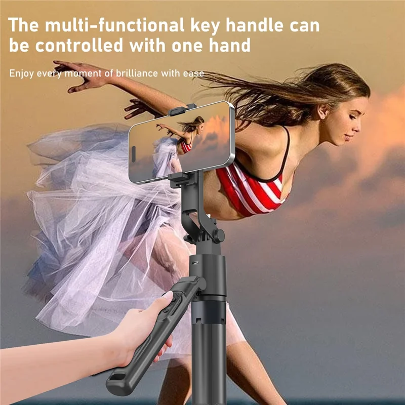 Q16 Smart AI Gimbal Selfie Stick Auto Tracking Face Follow 360 Degree Rotation Anti-shake Stabilizer