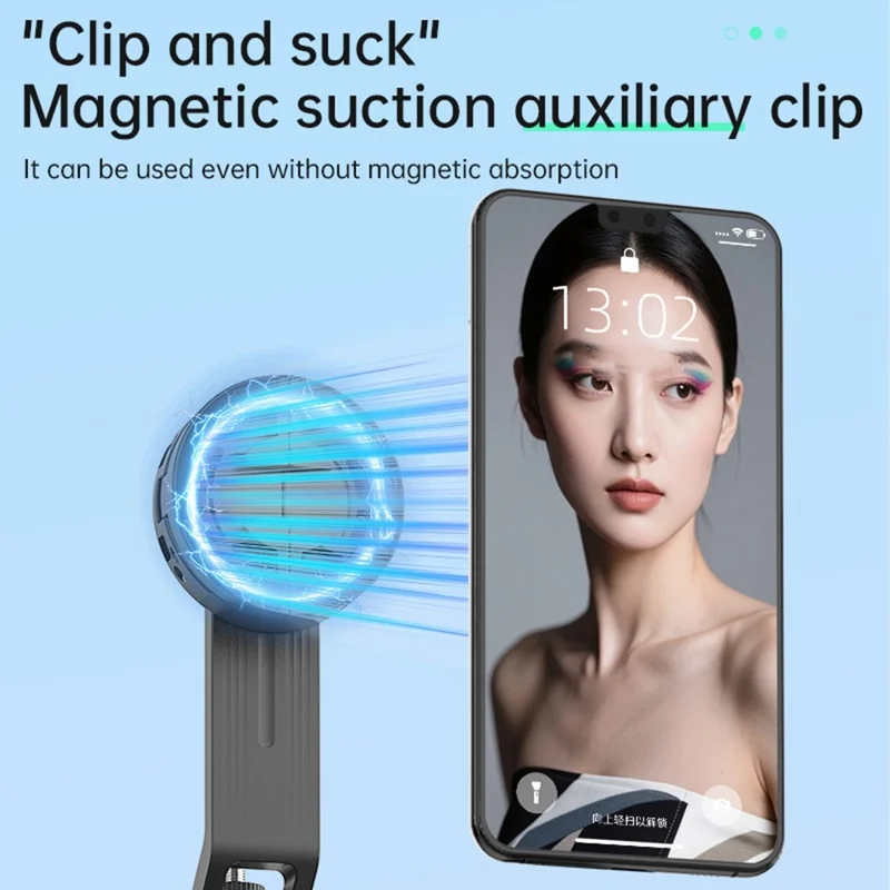 K06 Magnetic Selfie Stick with 2Pcs Fill Lights Bluetooth-compatible Tripod Stand Extendable Phone Holder for Photography
