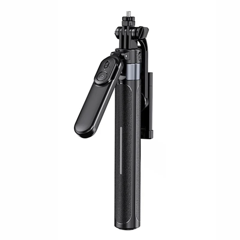 X2 Bluetooth-compatible Selfie Stick Tripod with Remote Control 1.3m Extendable 4-Axis Stabilization Phone Holder for Live Streaming - Black