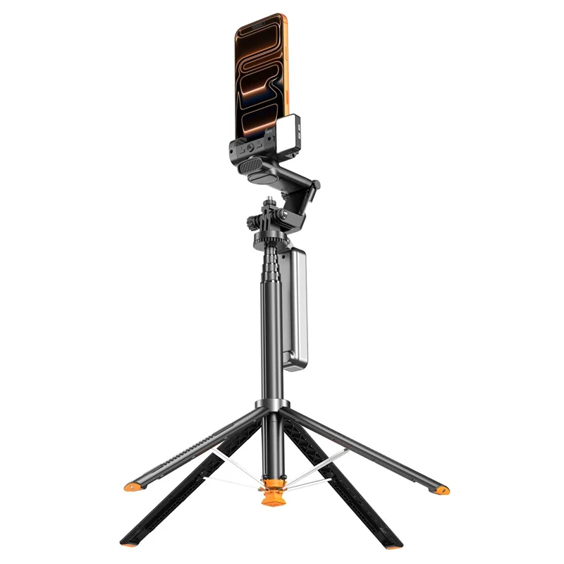 Q54 AI Gimbal Selfie Stick with Face Tracking Magnetic RGB Fill Light Extendable Phone Tripod Stand for Live Streaming