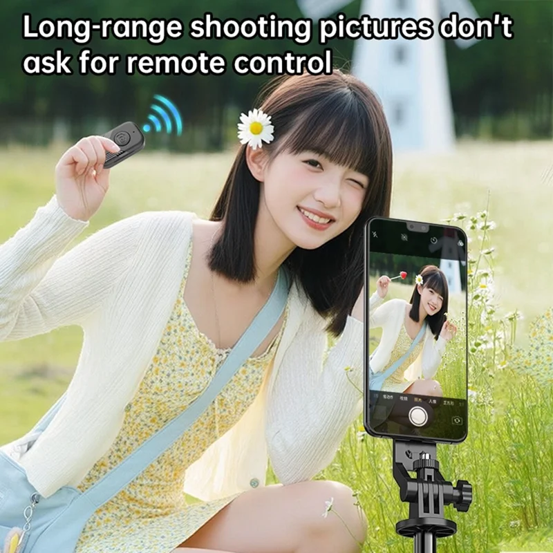 K14 Bluetooth-compatible Selfie Stick Tripod 1.7m Extendable Remote Control Compatible with MagSafe Magnetic Phone Stand for Live Streaming - Black