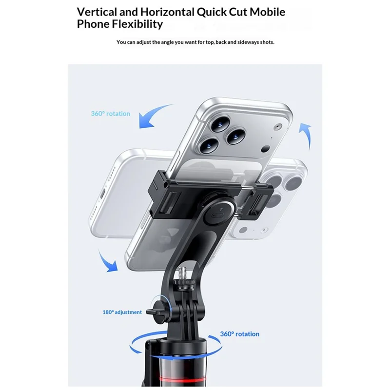 YESIDO SF34 Selfie Stick Tripod 1 / 4 Inch Thread Mount Bluetooth-compatible Remote Control Extendable Holder Stand for Phone Camera - Black