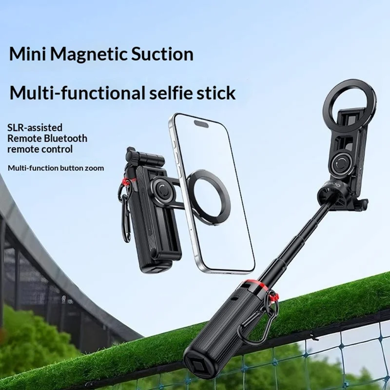 YESIDO SF35 Handheld Magnetic Selfie Stick Bluetooth-compatible Remote Control Telescopic Tripod Stand - Black