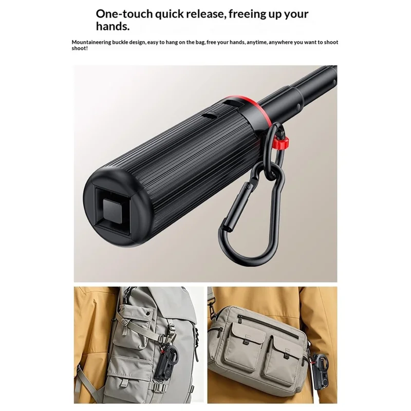 YESIDO SF35 Handheld Magnetic Selfie Stick Bluetooth-compatible Remote Control Telescopic Tripod Stand - Black