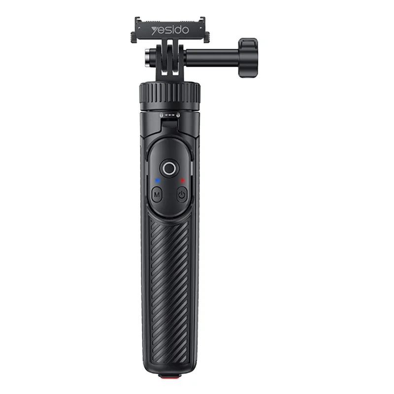 YESIDO SF37 Magnetic Selfie Stick for DJI Osmo Action 6 / 5 Pro / 4 / Osmo 360 Bluetooth-compatible Remote Control Telescopic Tripod - Black