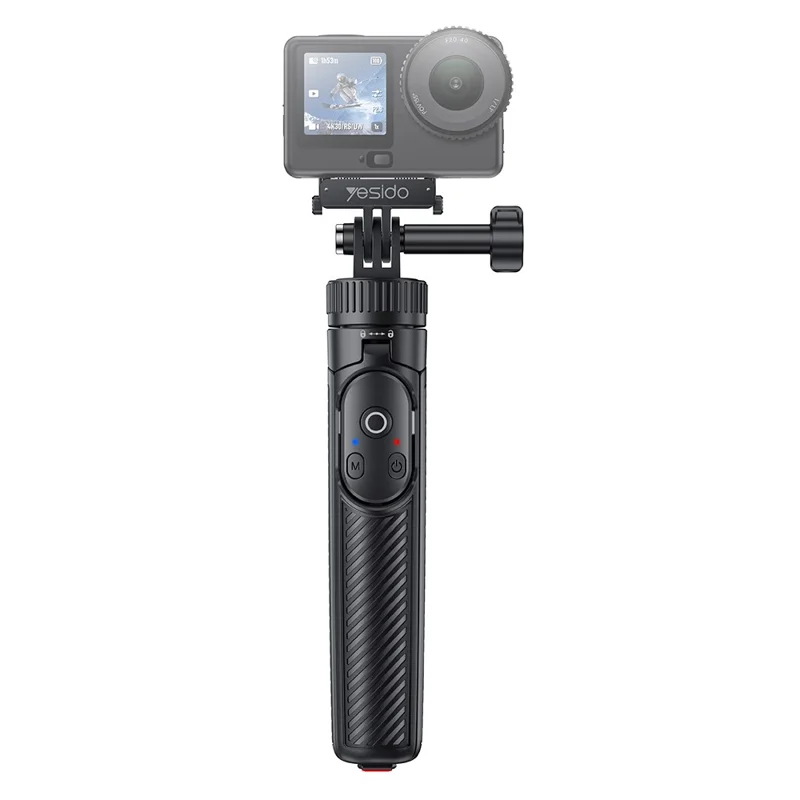 YESIDO SF37 Magnetic Selfie Stick for DJI Osmo Action 6 / 5 Pro / 4 / Osmo 360 Bluetooth-compatible Remote Control Telescopic Tripod - Black