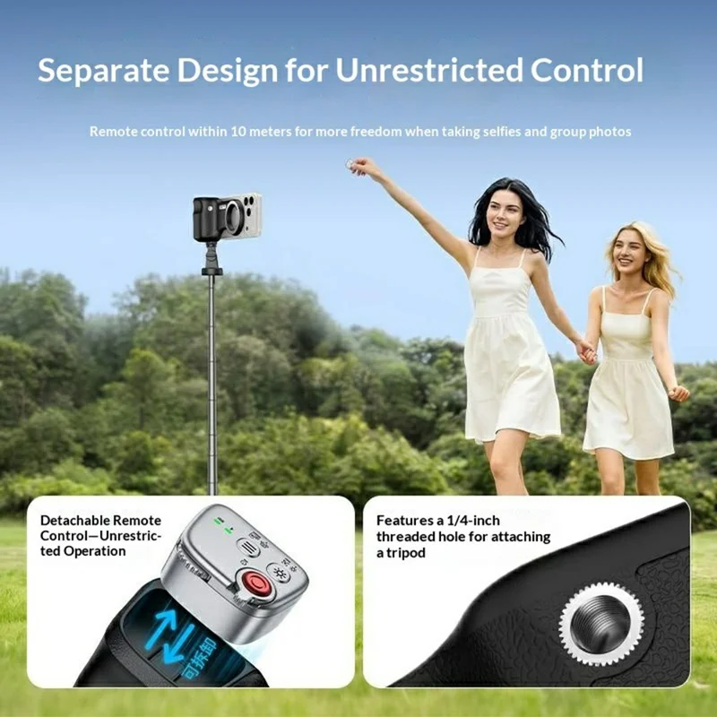 YESIDO SF39 Magnetic Phone Camera Grip with Bluetooth-compatible Remote Shutter for Photography - Black