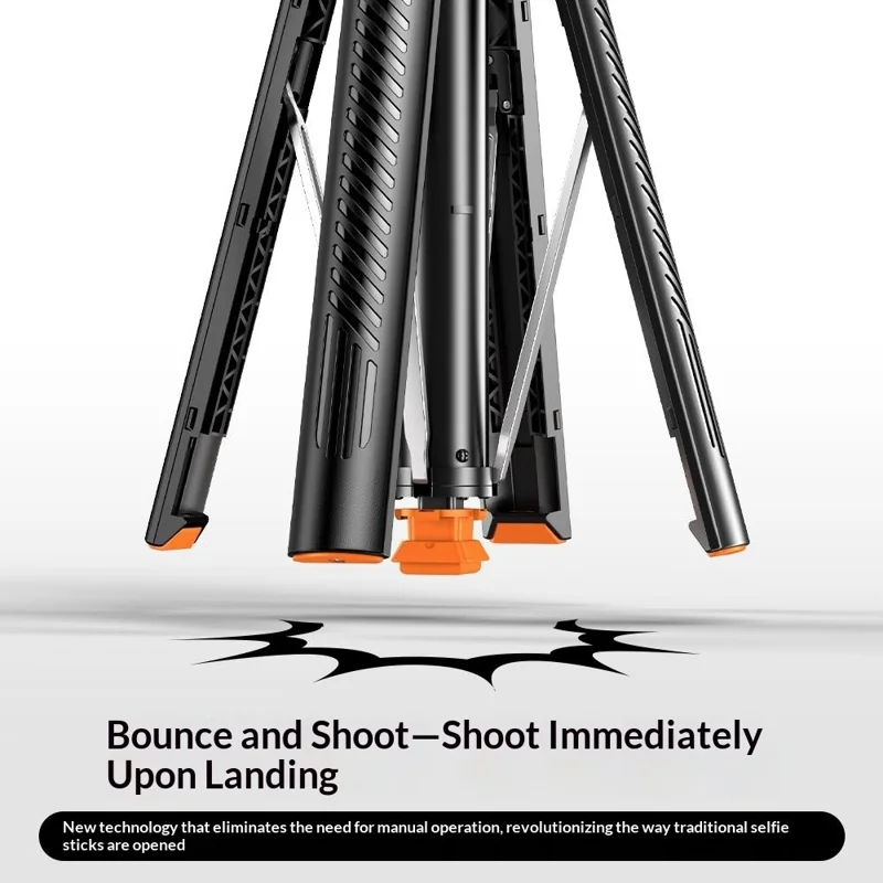 T04 1.77m Selfie Stick Tripod 360-Degree Pan-Tilt Head 1 / 4 Thread Mount for Smartphone Action Camera