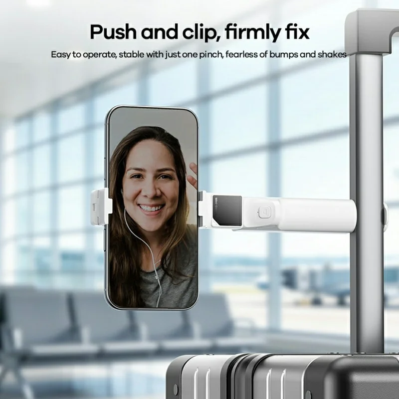 REMAX P80i Multi-Function Travel Selfie Stick 4 in 1 Phone Grip Stand for Photography Vlogging - White