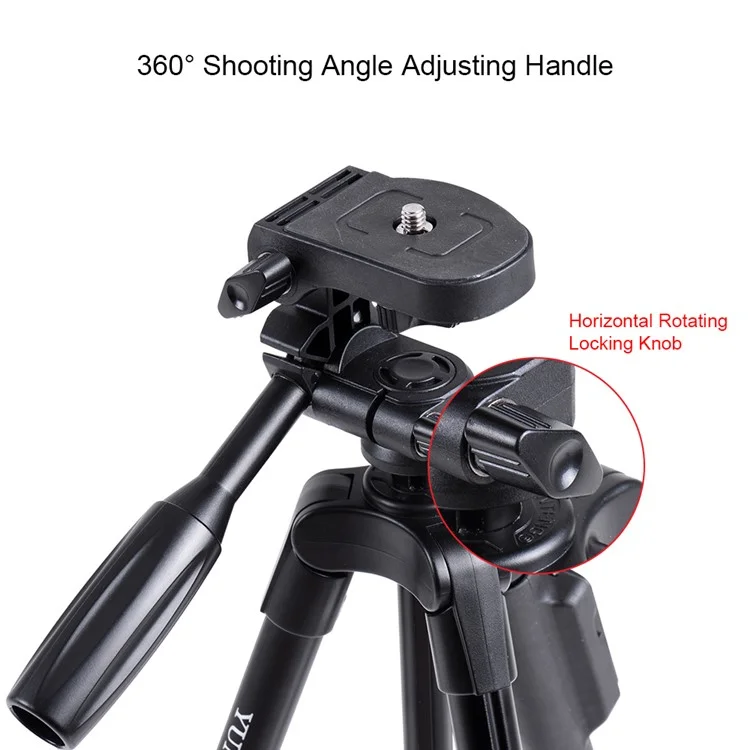 YUNTENG 5208 Professional Tripod Stand with Bluetooth-compatible Remote for DSLR SLR Camera Phone