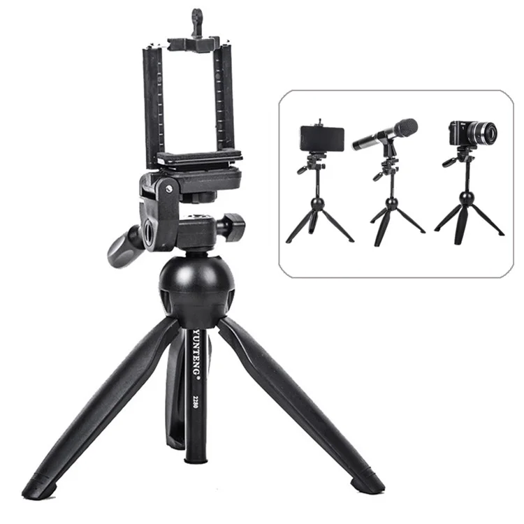 YUNTENG 2280 Multifunction Professional Desktop Mini Tripod for Phone Camera Microphone