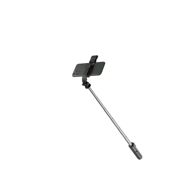 H8s Wireless Bluetooth-compatible Selfie Stick Foldable Mini Tripod Telescopic Monopod with Fill Light Remote Control for Smartphone - Black