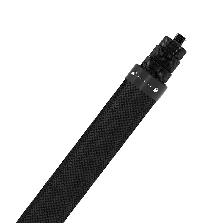 TELESIN TE-MNP-117 1.16m Carbon Fiber Selfie Stick Adjustable Length Monopod with 1/4 Screw Hole for Phone Action Camera